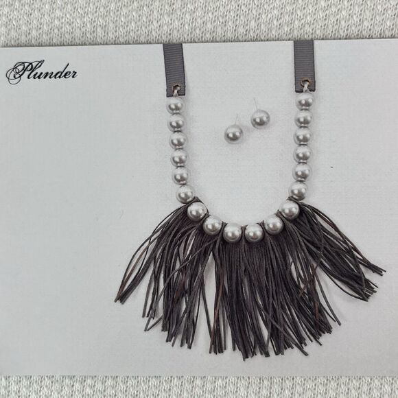 Plunder Design Fashion Jewelry Boutique Boho Necklace Earrings Set New - Picture 8 of 10